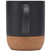 Billie 300 ml Keramiktasse mit Korkdetails, schwarz
