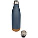 Cove 500 ml doppelwandige, vakuumisolierte Trinkflasche aus Edelstahl mit Korkdetails, hale blau