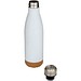 Cove 500 ml doppelwandige, vakuumisolierte Trinkflasche aus Edelstahl mit Korkdetails, weiss