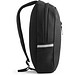 DELFOS. Rucksack mit einem Schultergurt aus 300D recyceltem Polyester und 600D recyceltem Polyester, mit 210D-Futter aus recyceltem Polyester, Schwarz