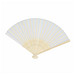 Faltbarer Fächer BAMBOO COOL,weiß