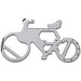 Geschenkartikel: ROMINOX® Key Tool Bicycle / Fahrrad (19 Funktionen) im Motiv-Mäppchen Werkzeug, silber