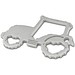 Geschenkartikel: ROMINOX® Key Tool Tractor/Traktor (18 Funktionen) im Motiv-Mäppchen Danke, silber