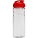 H2O Active® Eco Base 650 ml Sportflasche mit Klappdeckel, transparent/rot