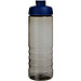 H2O Active® Eco Treble 750 ml Sportflasche mit Stülpdeckel & Trinkklappe, kohle, blau