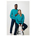 Iqoniq Kruger Relax-Rundhals-Sweater aus recycelt. Baumwolle, verdigris, XL