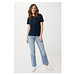 Iqoniq Yala Damen T-Shirt aus recycelter Baumwolle, navy blau, L
