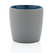 Keramiktasse innen coloriert, blau, grau