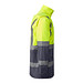 Kombinierter, gesteppter Parka Merak mit High Visibility, S, bleigrau/fluor yellow