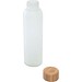 Lume 500 ml Flasche aus mattiertem Kalknatronglas mit Bambusdeckel, weiss