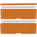 MIYO Doppel-Lunchbox, doppellagig, orange, orange, weiß