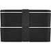 MIYO POP 700 + 700 ml doppelschichtige Lunchbox, schwarz