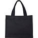 Odessa Mini-Tragetasche mit Bodenfalte aus 220 g/m² GRS Recyclingbaumwolle 9L, schwarz