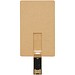 Rechteckiger, ausklappbarer USB-Stick in Kreditkarten-Format, Kraftpapier, 64GB