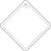 RFX™ H-09 Reflektierender PVC-Anhänger Diamant, klein, weiss