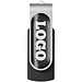 Rotate Doming USB-Stick, schwarz, 64GB