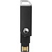 Swivel Rectangular USB-Stick, schwarz, 8GB