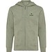 Iqoniq Abisko Zip-Kapuzenpullover aus recycelter Baumwolle, heather green, XXS