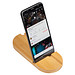 Tablet- und Smartphonehalter aus Bambus, beige