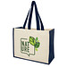 Varai 320 g/m Canvas und Jute Einkaufstasche 23L, navy