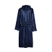 VINGA Louis Luxus Plüsch GRS rPET Bademantel Größe L/XL, navy blau