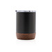 XD COLLECTION Kleine Vakuum-Kaffeetasse aus RCS rSteel & Kork, schwarz
