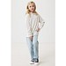 Iqoniq Yengo KidsHoodie mit Seitentaschen aus rec. Baumwolle, ivory white, 34