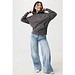 Iqoniq Yoho Relax-Hoodie aus recycelter Baumwolle, anthrazit, XS