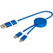 Alasia 30 cm 5-in-1 Kabel aus recyceltem Kunststoff für Datenübertragung und 27W Schnellladung, royalblau