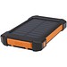 Altair 10 W 5000 mAh robuste Solar Powerbank aus recyceltem Kunststoff mit integrierter Taschenlampe, schwarz