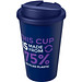 Americano® Eco 350 ml recycelter Becher mit auslaufsicherem Deckel, blau