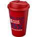 Americano® Eco 350 ml recycelter Becher mit auslaufsicherem Deckel, rot