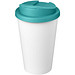 Americano® Eco 350 ml recycelter Becher mit auslaufsicherem Deckel, aquablau
