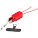 Anser Smartphone Lanyard aus recyceltem Kunststoff mit 27 W 5-in-1 integriertem Kabel, rot