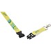 Bucks Sublimation Lanyard mit Schnappverschluss, schwarz, 10mm
