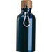 Edelstahltrinkflasche mit Karabiner, 400ml, dunkelblau