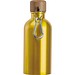 Edelstahltrinkflasche mit Karabiner, 400ml, gelb