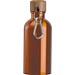Edelstahltrinkflasche mit Karabiner, 400ml, orange