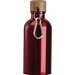 Edelstahltrinkflasche mit Karabiner, 400ml, rot