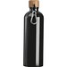 Edelstahltrinkflasche mit Karabiner, 750ml, schwarz