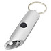 Flare IPX-LED-Lampe und Flaschenöffner aus recyceltem Aluminium mit Schlüsselanhänger, silber