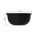 Food-Bowl ToGo, 1,0 l, schlichtes schwarz/transparent