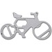 Geschenkartikel: ROMINOX® Key Tool Bicycle / Fahrrad (19 Funktionen) im Motiv-Mäppchen Werkzeug, silber