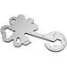 Geschenkartikel: ROMINOX® Key Tool Lucky Charm / Kleeblatt Glücksbringer (19 Funktionen) im Motiv-Mäppchen Werkzeug, silber