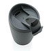 GRS recycelter PP-Becher mit Flip-Deckel, anthrazit