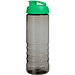 H2O Active® Eco Treble 750 ml Sportflasche mit Stülpdeckel & Trinkklappe, kohle, grün