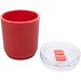 Hudson 180 ml doppelwandiger Becher aus recyceltem Kunststoff, rot