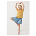 Iqoniq Koli Kids T-Shirt aus recycelter Baumwolle, ochre yellow, 9-10 y