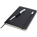 Legato Elegance A5 Hardcover Notizbuch mit Tintenroller Set, schwarz-primär