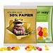 Maxitüte, recyclingfähiges Papier weiß, Trolli Auto-Mischung, inkl. Druck